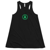 Compass Logo Flowy Racerback Tank - Green