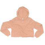 Compass Outline Crop Hoodie - White