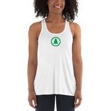 Compass Logo Flowy Racerback Tank - Green