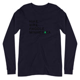 Hike Bike Paddle MN Long Sleeve Tee - Black