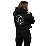 Diamond Crop Hoodie - White