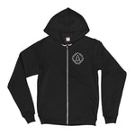 Diamond Zip Hoodie - White